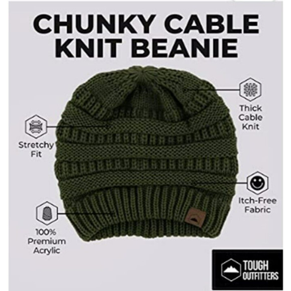 Tough Headwear Womens Beanie Winter Hat - Warm Cute Knitted Cap for Cold Weather - Picture 6 of 9